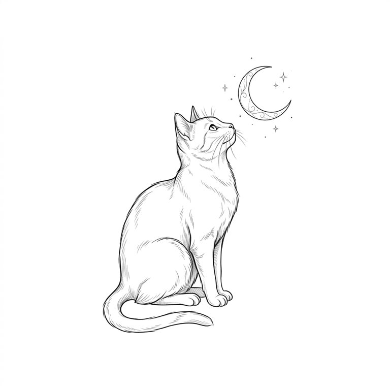 Cat tattoo design