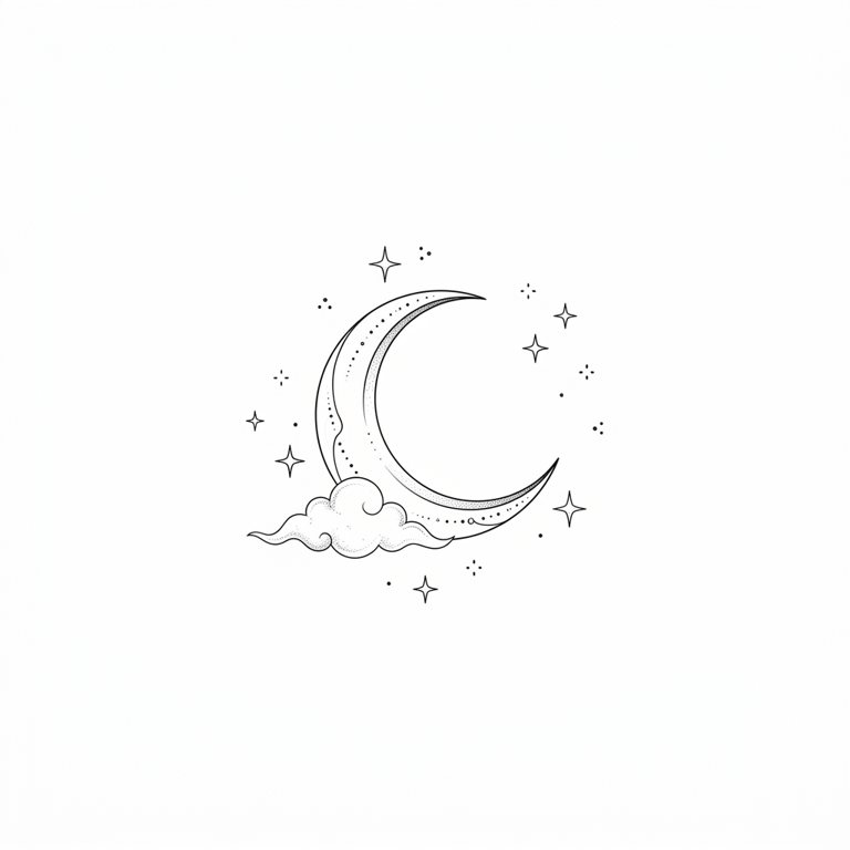 Moon tattoo design