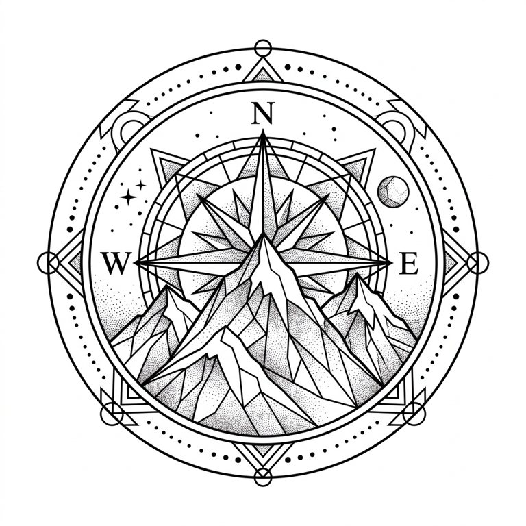 Mountain tattoo design