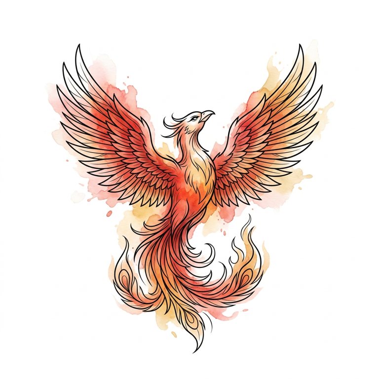 Phoenix tattoo design