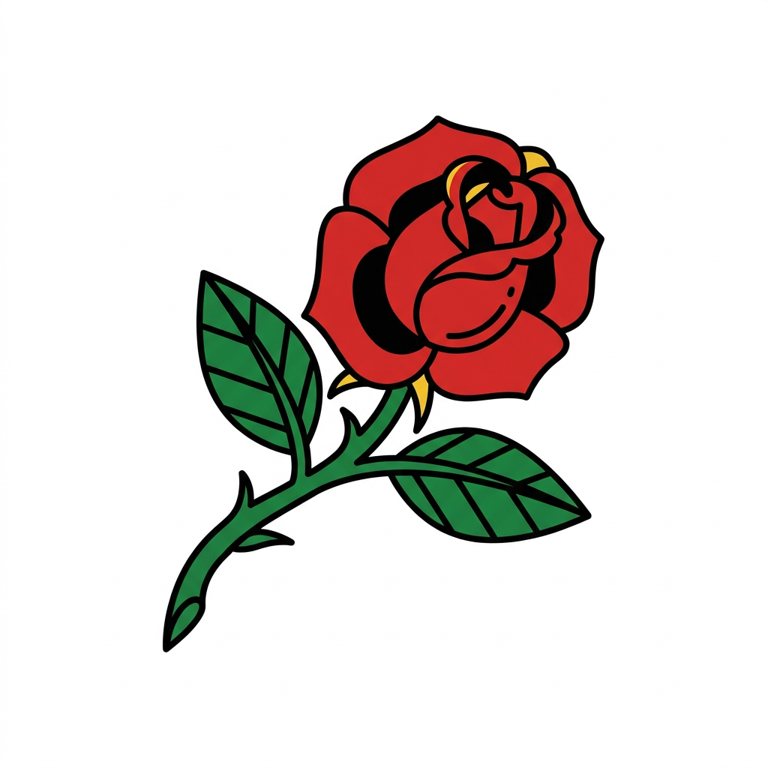 Rose tattoo design