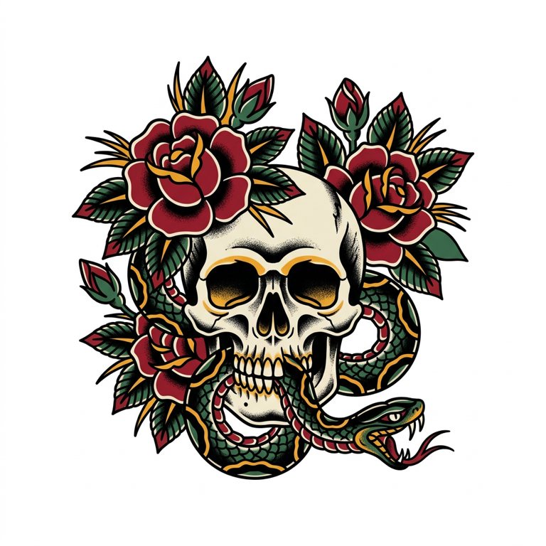 Skull tattoo design
