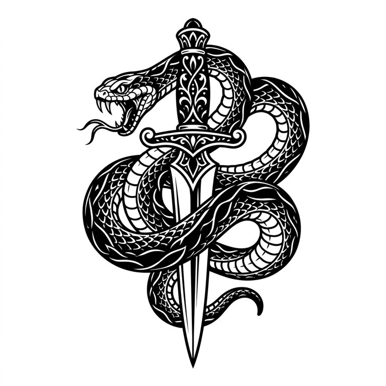 Snake tattoo design